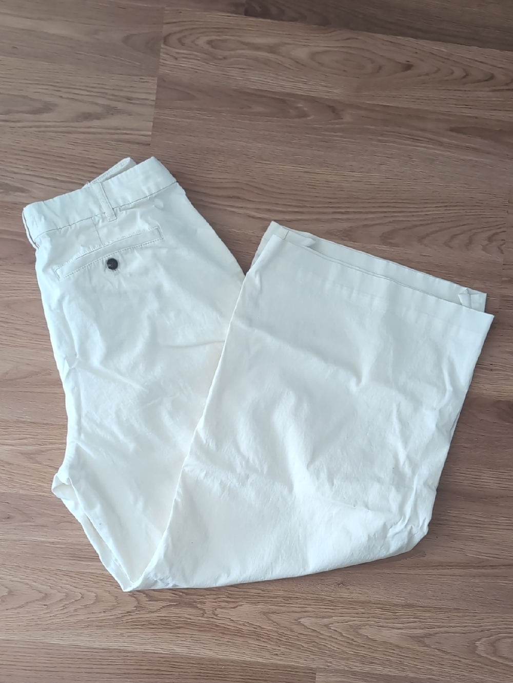 Everlane Cream Organic Cotton Wide Leg Pants